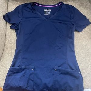 purple label healing hands navy scrub top